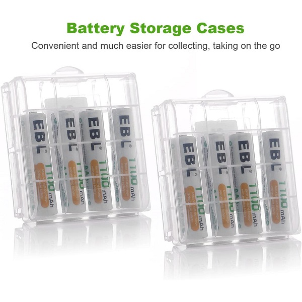 EBL Pack of 8 AAA Batteries 1,100mAh AAA Rechargeable Battery with Smart C807 Battery Charger and Micro USB Cable 